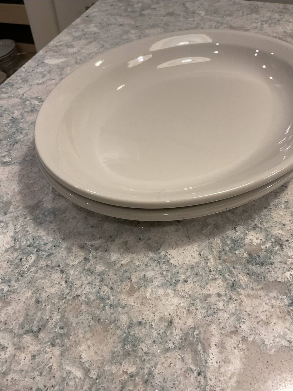 VTG Shenango China White Platters Set of 2 - Picture 5 of 5